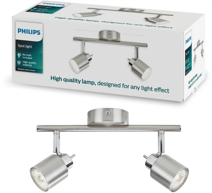 Спотовий світильник Philips Meranti bar/tube Нікель 2x35W (915005222201) - зображення 3