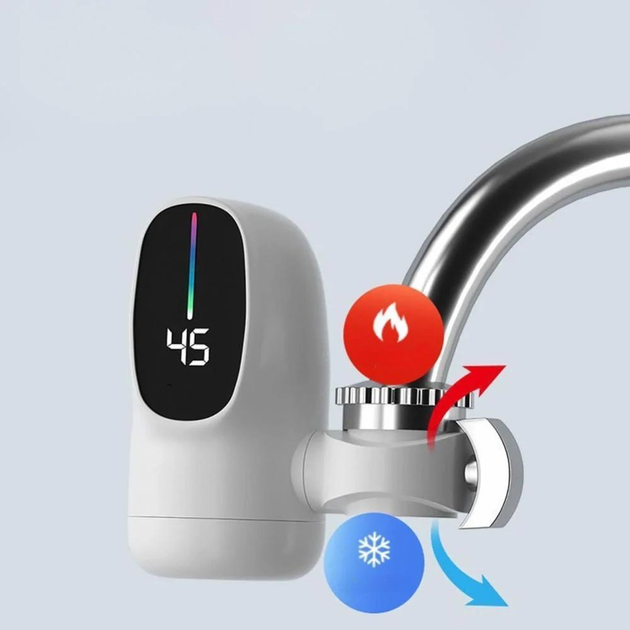 Водонагреватель проточный для кухни с экраном WATER HEATER ZSW D03 LCD 3000Вт белый - изображение 2