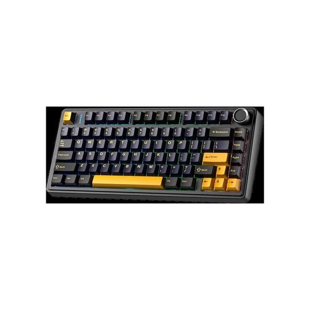 Клавиатура Aula F75 Gasket Greywood V3 switch Hot-Swap PBT Wireless/Bluetooth/USB Black (6948391208626) - изображение 2