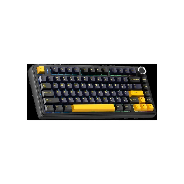 Клавиатура Aula F75 Gasket Greywood V3 switch Hot-Swap PBT Wireless/Bluetooth/USB Black (6948391208626) - изображение 6