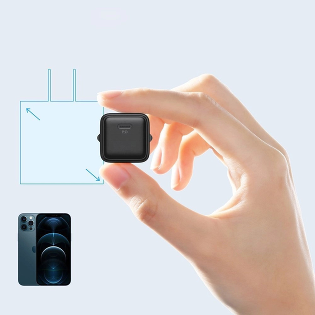 Ładowarka sieciowa JOYROOM L-P202 USB-C 20 W QC 3.0 PD Black (6941237144492) - obraz 4
