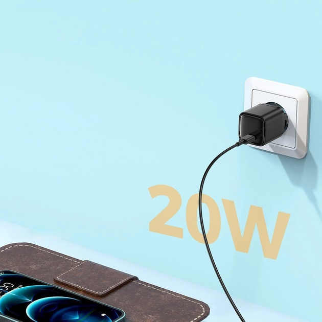 Ładowarka sieciowa JOYROOM L-P202 USB-C 20 W QC 3.0 PD Black (6941237144492) - obraz 5