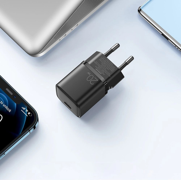 Ładowarka sieciowa JOYROOM L-P202 USB-C 20 W QC 3.0 PD Black (6941237144492) - obraz 6