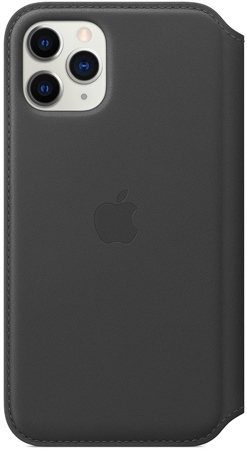 Etui z klapką Apple Leather Folio do Apple iPhone 11 Pro Black (MX062) - obraz 2