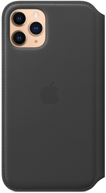 Etui z klapką Apple Leather Folio do Apple iPhone 11 Pro Black (MX062) - obraz 4