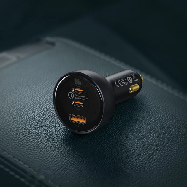 Ładowarka samochodowa Baseus USB-A + 2 x USB-C 160 W Black (TZCCZM-0G) - obraz 13
