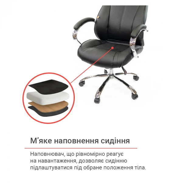 Кресло аклас Сетиф ch anf Черный (PU-черный) - изображение 9