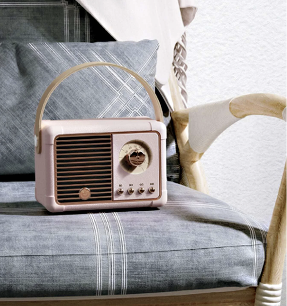 Портативная колонка Bluetooth водонепроницаемая в стиле ретро Pink - изображение 8