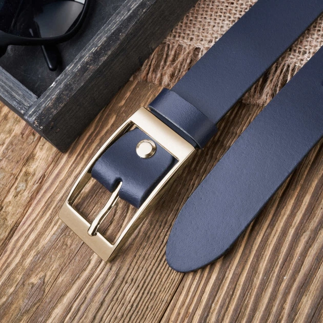 Ремінь жіночий шкіряний Paolo Peruzzi PG-02-DBZ 100 см Темно-синій (5905567215193) - зображення 2