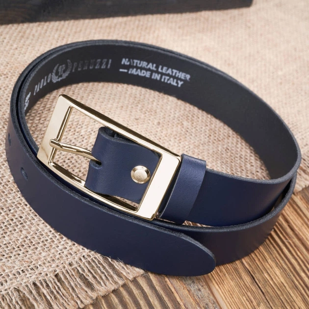 Ремінь жіночий шкіряний Paolo Peruzzi PG-02-DBZ 100 см Темно-синій (5905567215193) - зображення 4