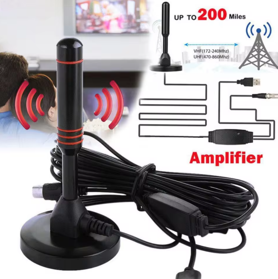 ТВ-антена для Т2 з посиленням телевізійна антена DVB-T2 антена HDTV TV Antenna Mini 1080p - зображення 6