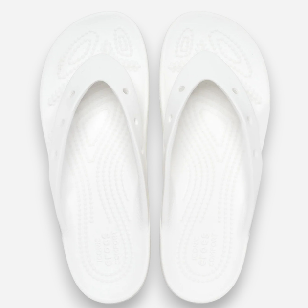 Klapki japonki damskie na platformie Crocs Classic Platform 207714-100 37-38 (W7) 23 cm Białe (191448991378) - obraz 5