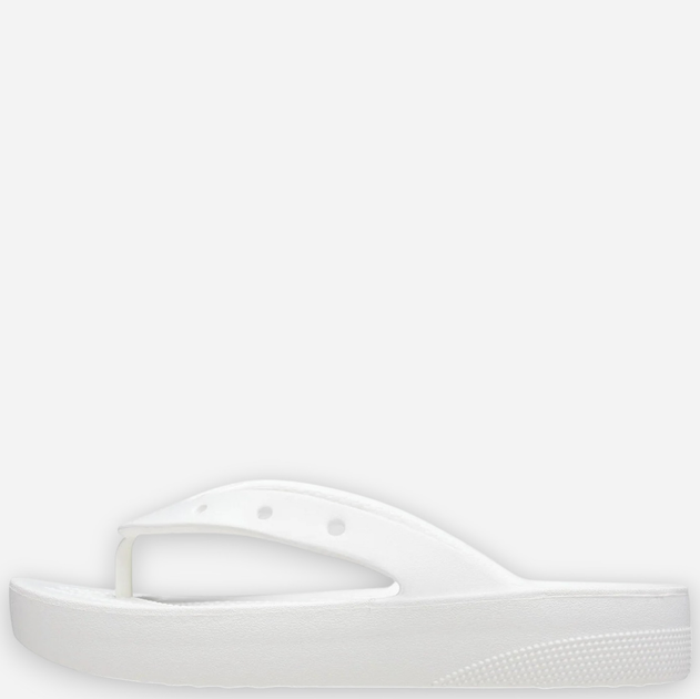Klapki japonki damskie na platformie Crocs Classic Platform 207714-100 41-42 (W10) 26 cm Białe (191448991323) - obraz 3
