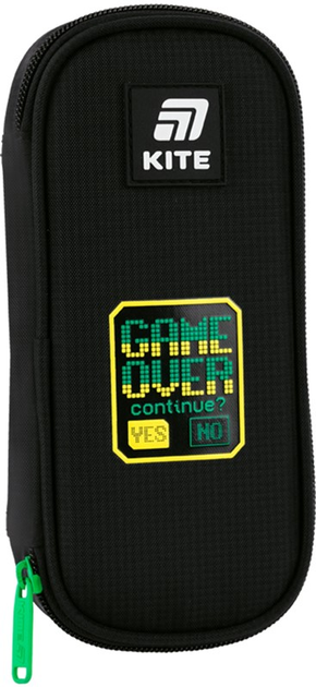 Пенал шкільний Kite Game Over 21x8.5x4.5 см Чорний (K25-662-6) - зображення 1