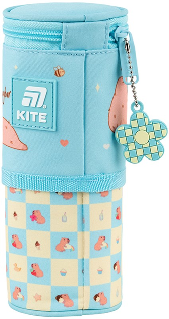 Пенал шкільний Kite Chilling Capybara 19х8х8 см Бірюзовий (K25-684-4) - зображення 1