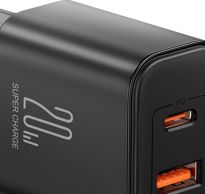 Ładowarka sieciowa JOYROOM JR-TCF05 GaN PD 20 W USB-C + USB-A z kablem USB-C Black (6941237128799) - obraz 8