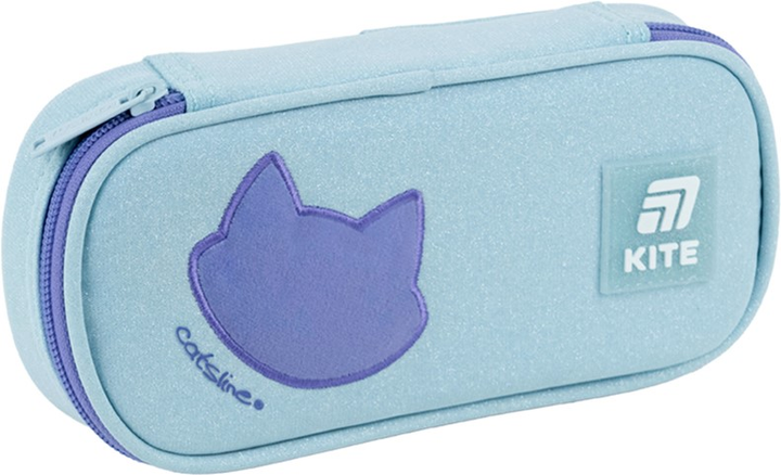 Пенал шкільний Kite Catsline 21x8.5x4.5 см Бірюзовий (K25-662-5) - зображення 1