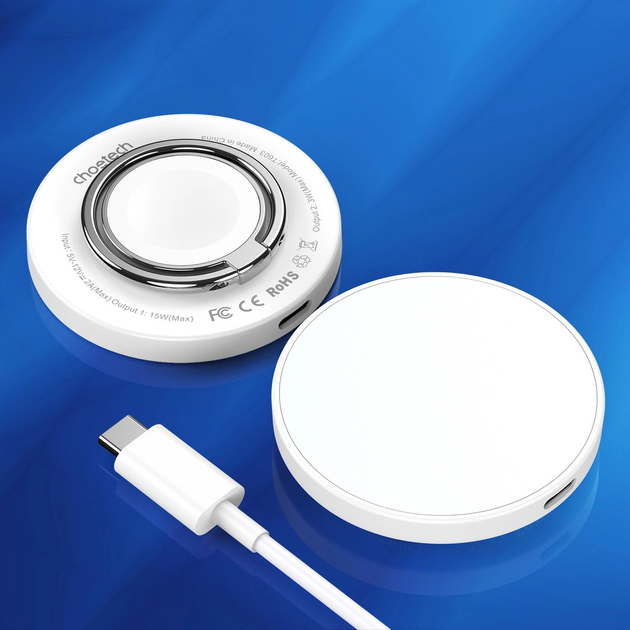 Ładowarka indukcyjna CHOETECH T603-F MagSafe z uchwytem White (6932112104939) - obraz 9
