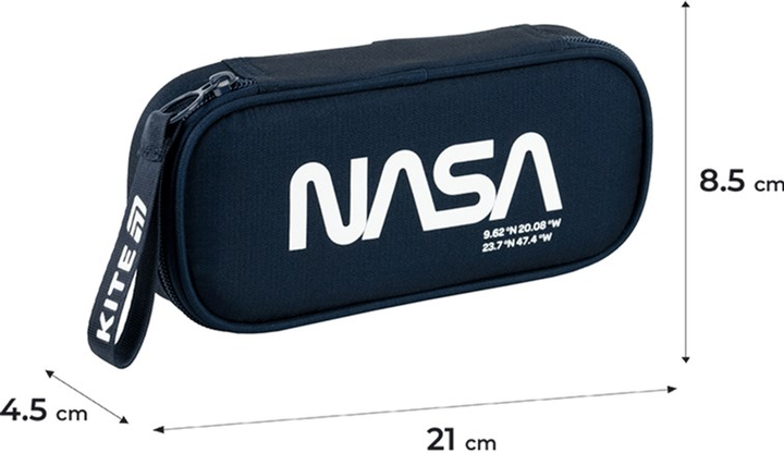 Пенал шкільний Kite NASA 21x8.5x4.5 см Синій (NS25-662) - зображення 3
