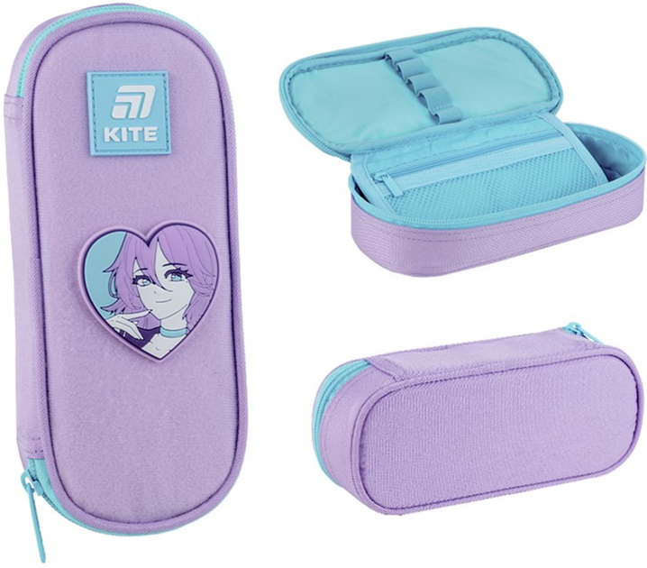 Пенал шкільний Kite Kawaii Love 22x8.5x4.5 см Рожевий (K25-599-20) - зображення 2