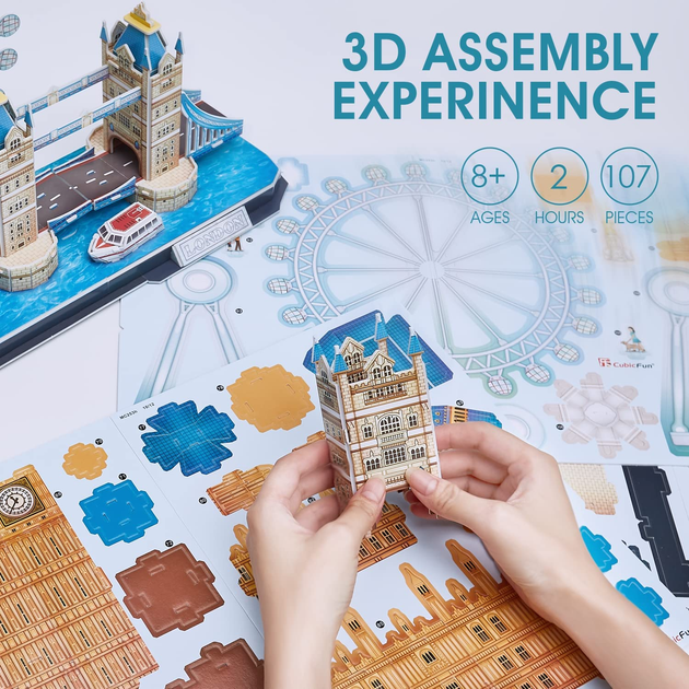 Конструктор 3D CubicFun CityLine London (MC 253h) - Фото 6 Конструктор 3D CubicFun CityLine London (MC 253h) - зображення 6