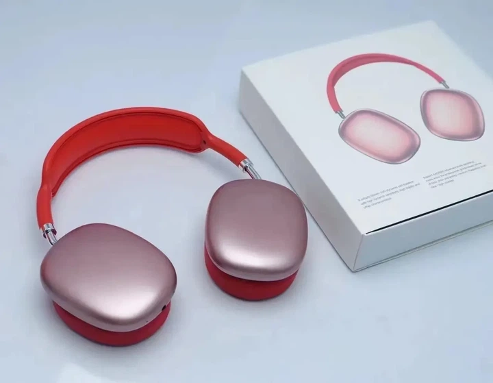 Бездротові повнорозмірні стерео Bluetooth навушники Macaron P9 Max червоний (81901YS892) - зображення 3