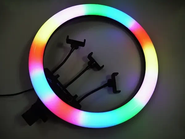 Кольцевая лампа RGB Ring Light LED Черный 3 крепления MJ-18 55.5 см (YU8SH6912) - изображение 7