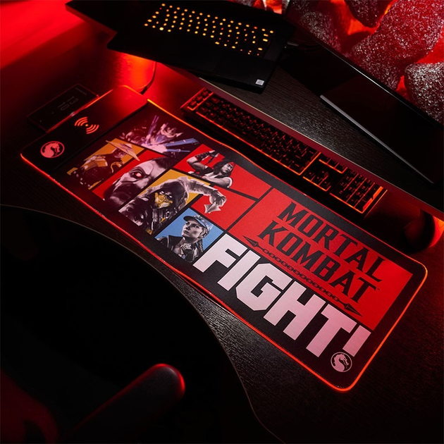 Podkładka gamingowa Numskull z ładowarką bezprzewodową i podświetleniem RGB Mortal Kombat 30 x 80 cm (23MW9Y) (5056280461500) - obraz 7