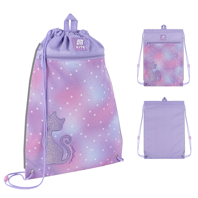 Сумка для взуття Kite Catsline 46х33 см Фіолетово-рожевв (K25-601M-19) - зображення 2