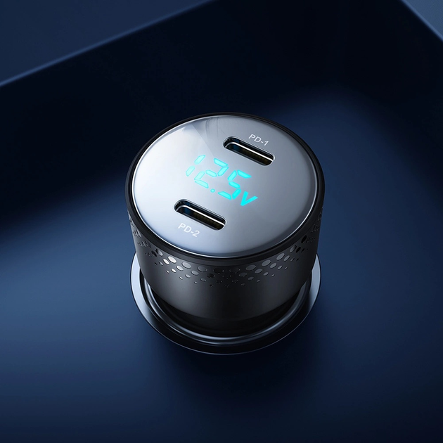 Ładowarka samochodowa JOYROOM JR-CCD02 70 W 2 x USB-C Black (6956116776855) - obraz 13