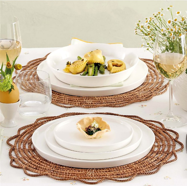 Zestaw talerzy obiadowych La Porcellana Bianca Essenziale Gourmet porcelanowych 26 cm 6 szt (P004400T26) - obraz 6