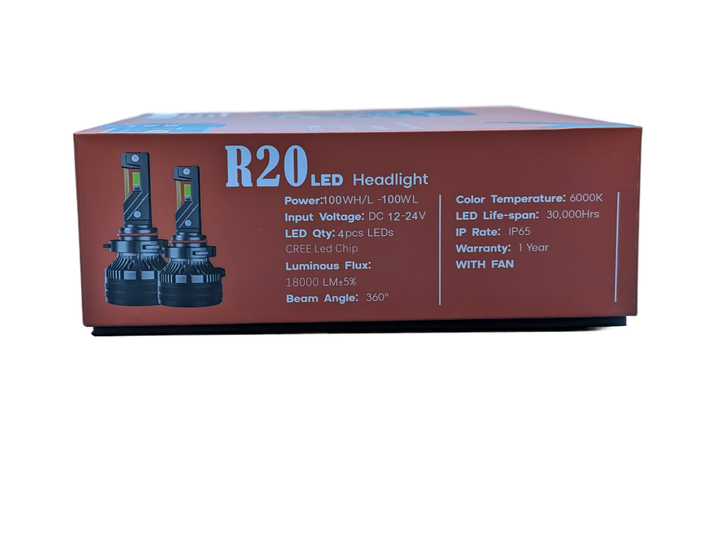 Комплект світлодіодних ламп R20 H7 100W Canbus 6000K 12/24V - изображение 6