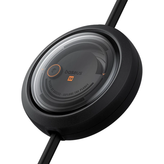 Міцний Дата кабель Baseus Free2Draw Retractable Crystal Fast Charging Type-C для 3in1 100W (1.1m) (P1036800) Cluster Black - зображення 2