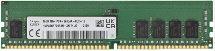 Пам'ять Hynix 16 GB DDR4 3200 MHz ECC REG (HMA82GR7DJR4N-XN) - Фото 1 Пам'ять Hynix 16 GB DDR4 3200 MHz ECC REG (HMA82GR7DJR4N-XN) - зображення 1