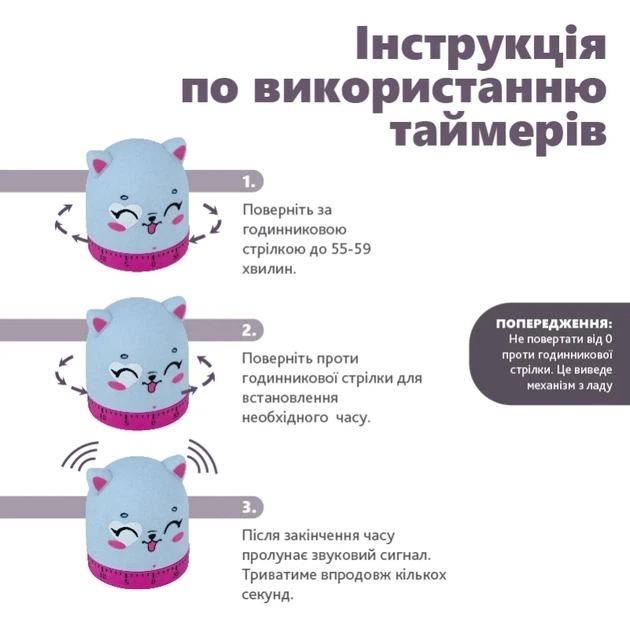 Таймер механічний Kite Cat K24-173-1 - зображення 6