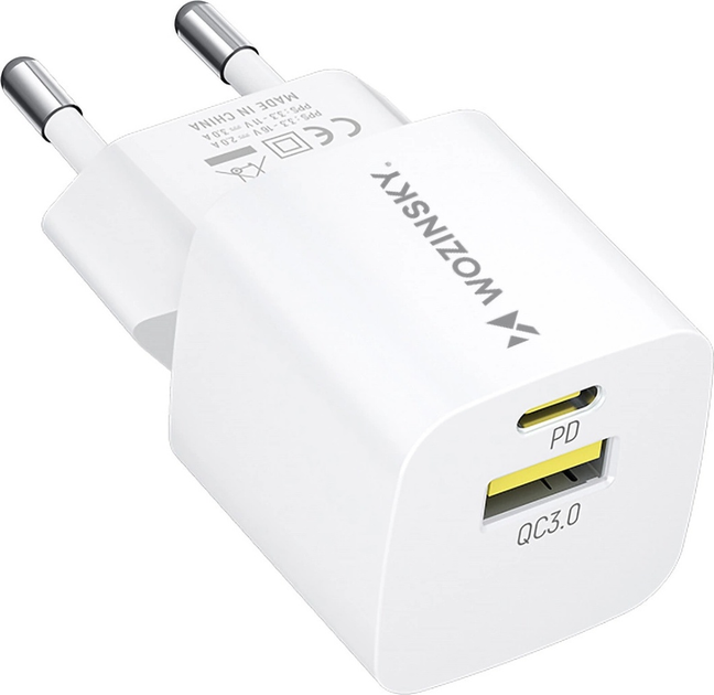 Ładowarka sieciowa Wozinsky WWCEAC GaN 33 W USB-A + USB-C White (5907769308109) - obraz 5