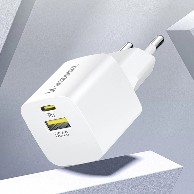 Ładowarka sieciowa Wozinsky WWCEAC GaN 33 W USB-A + USB-C White (5907769308109) - obraz 9