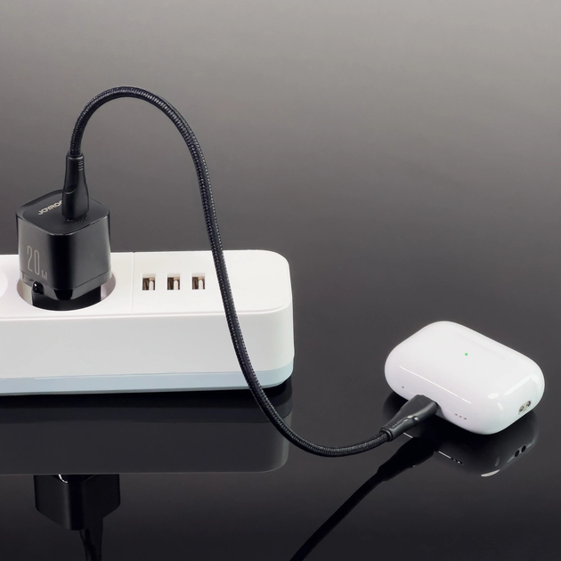 Ładowarka sieciowa JOYROOM JR-TCF02 PD 20 W USB-C + kabel Lightning Black (6956116742447) - obraz 9