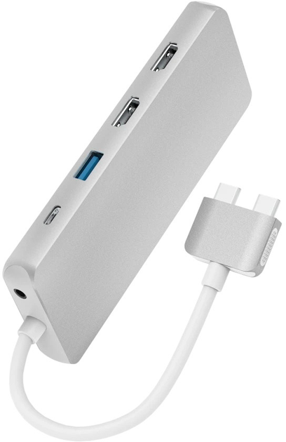 Хаб USB Hama для Apple MacBook Air & Pro, 12 портів Silver (4047443458124) - зображення 3