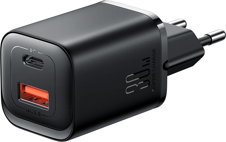 Мережевий зарядний пристрій JOYROOM JR-TCF08EU Speed Series 30 Вт USB-A USB-C Black (6956116774479) - зображення 4