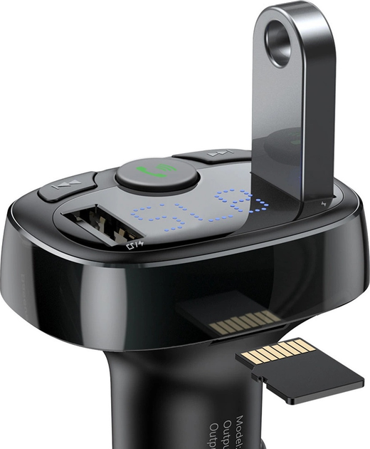 Transmiter FM Baseus S-09A Overseas Edition Black (CCMT000001) - obraz 3