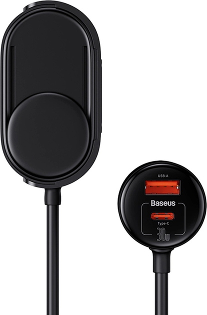 Adapter samochodowy Baseus High Efficiency Pro USB-A USB-C 30 W 2x gniazdo zapalniczki Black (6932172632243) - obraz 6