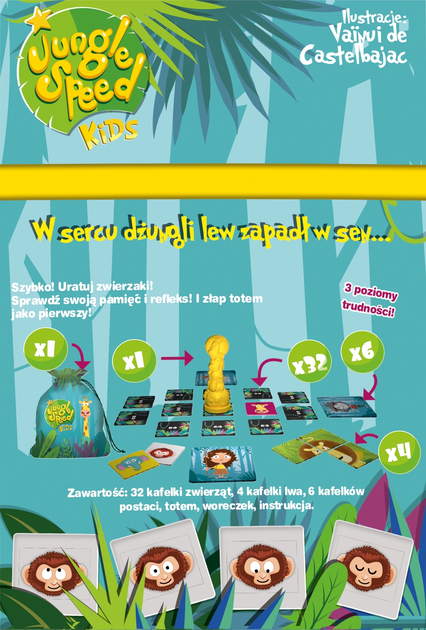 Настільна гра Rebel Jungle Speed: Kids 2018 (польське видання) (3558380056638) - зображення 7