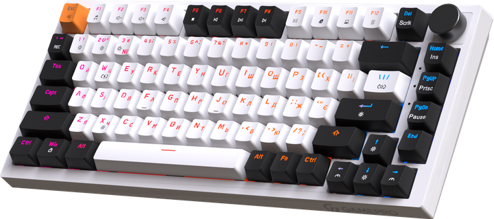 Клавиатура механическая проводная GamePro MK160W Hot-Swap Red Swich 75% RGB White - Фото 3 Клавиатура механическая проводная GamePro MK160W Hot-Swap Red Swich 75% RGB White - изображение 3