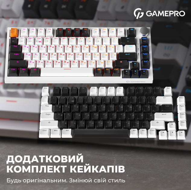 Клавіатура механічна дротова GamePro MK160W Hot-Swap Red Swich 75