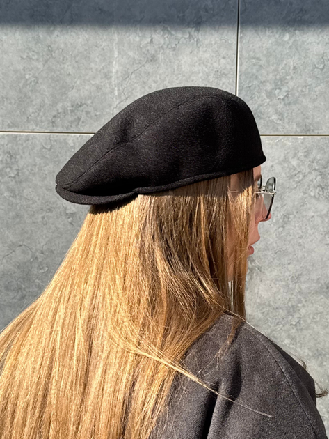 Кепи хулиганка кашемировая D.Hats черного цвета - изображение 3