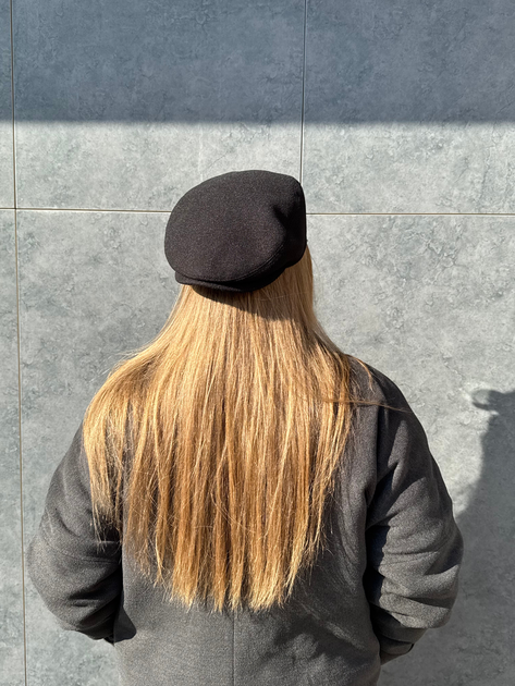 Кепи хулиганка кашемировая D.Hats черного цвета - изображение 5