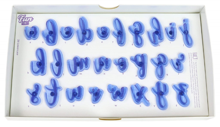 Zestaw foremek do tworzenia napisów PME Fun Fonts z tworzywa sztucznego 52 szt (5060543482836) - obraz 3