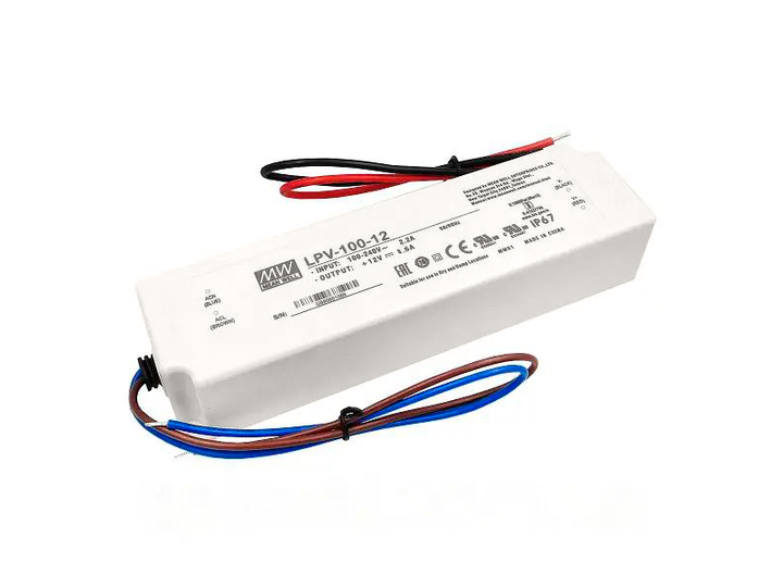 Блок живлення 100W-IP67 12V LPV-12-100 AC127-370V/DC 2 роки гарантії MEAN WELL - Фото 1 Блок живлення 100W-IP67 12V LPV-12-100 AC127-370V/DC 2 роки гарантії MEAN WELL - зображення 1