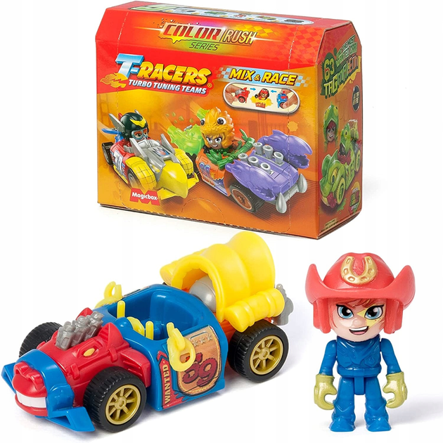 Zestaw do zabawy Magic Box T-Racers Colour Rush Car & Racer (8431618024386) - obraz 4